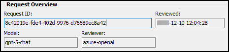 The Request Overview section.