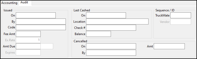 The Audit tab.