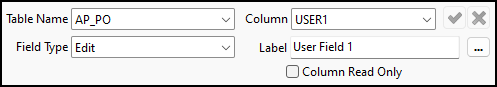 The AP_PO setup pane.
