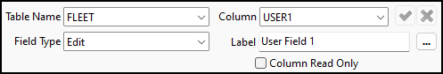 The FLEET User Fields setup pane.