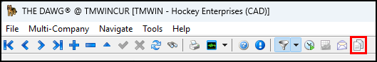 The Copy Dawg icon on the toolbar.