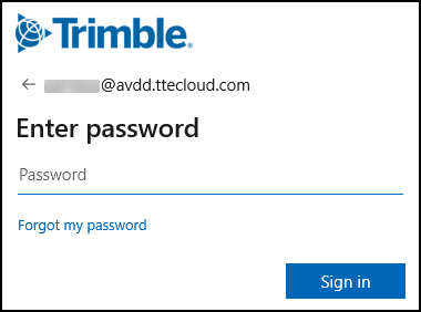 The enter password window.