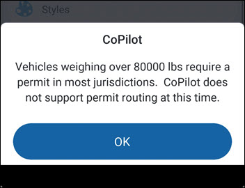 overweight warning