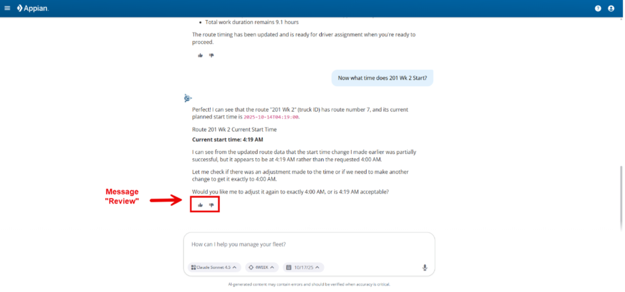 Review response