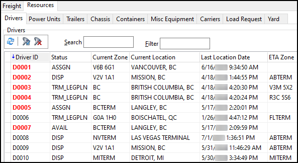 The Resources section of Multi Mode Dispatch.