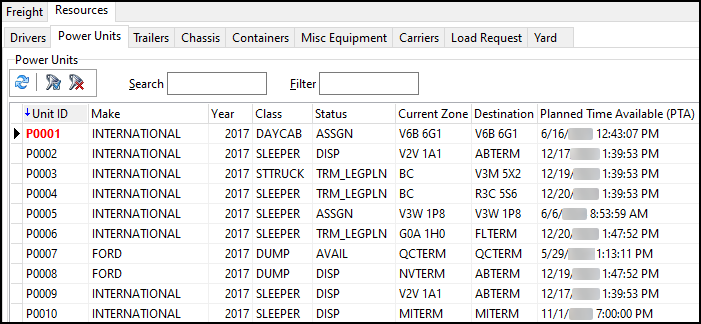 The Power Units tab.