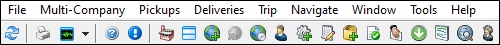 A toolbar with many icon options.