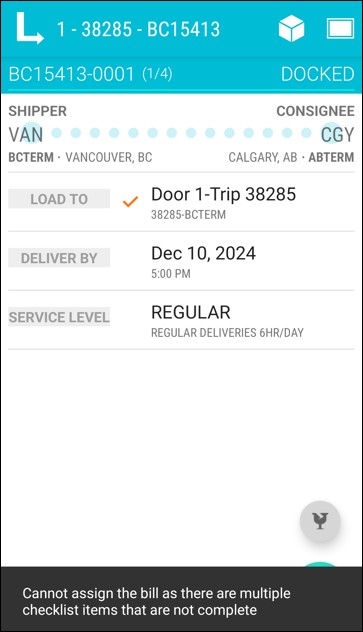 An error message for multiple items.