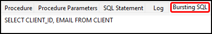 The Bursting SQL tab.