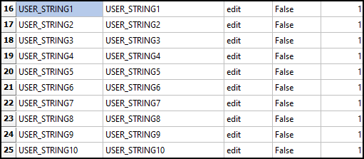 The User_String section of the CONTAINER_TLORDER table.