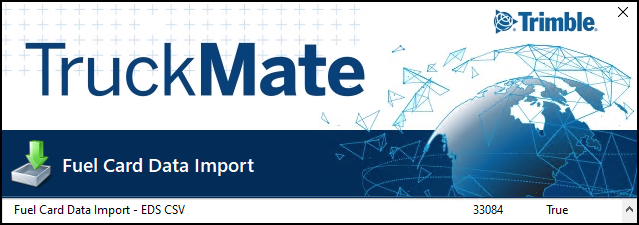 Fuel Card Data Import with EDS CSV showing as True.