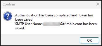 A confirmation message.