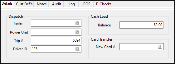 The QuikQ version of the Details tab.