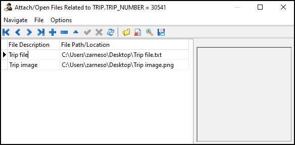 The Attach/Open Files window.