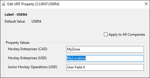 The Edit UDF Property window.