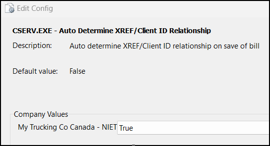 The Auto Determine Xref/Client ID Relationship app config.
