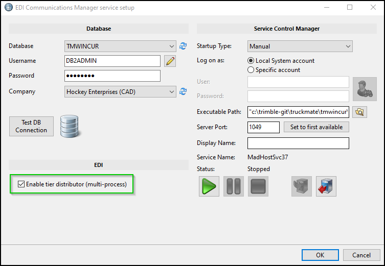 The Enable tier distributor option.