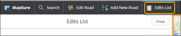 Edits List tab