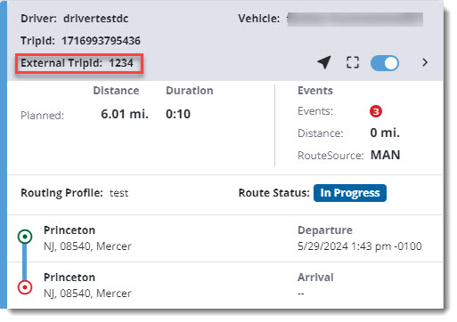 External TripId