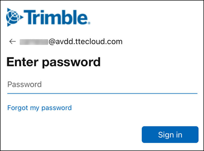 The enter password screen.