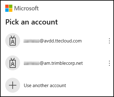 A list of microsoft accounts.