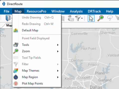 map menu