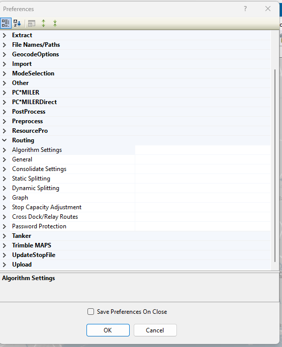 routing preferences