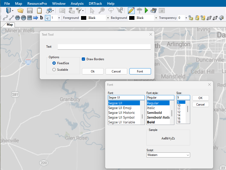 text tool