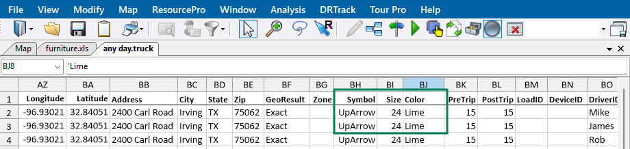 truck file shape color