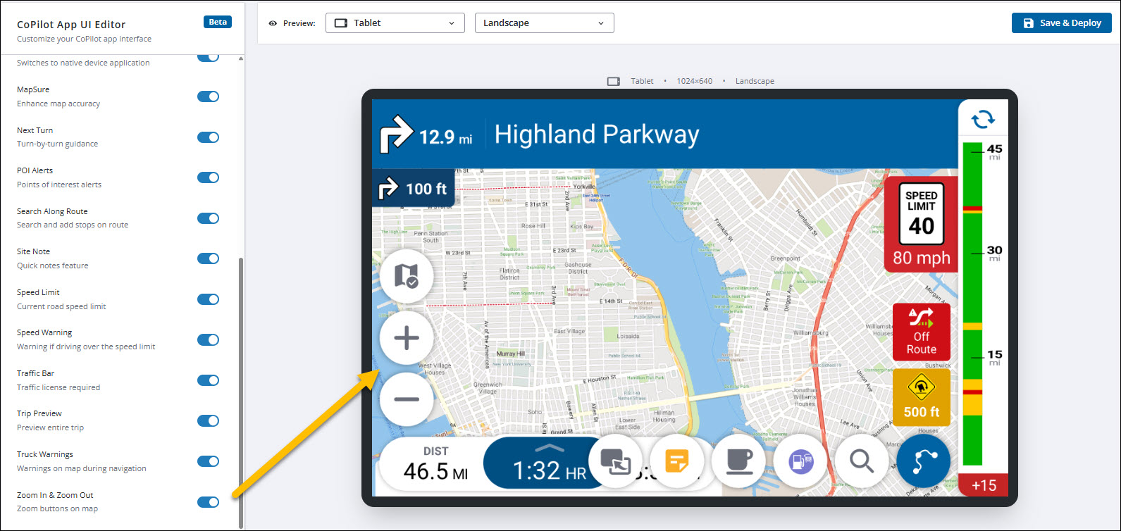 Toggle on/off UI components