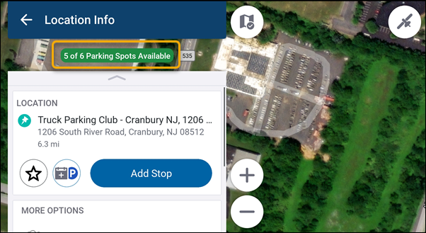 availability badge in truck parking club