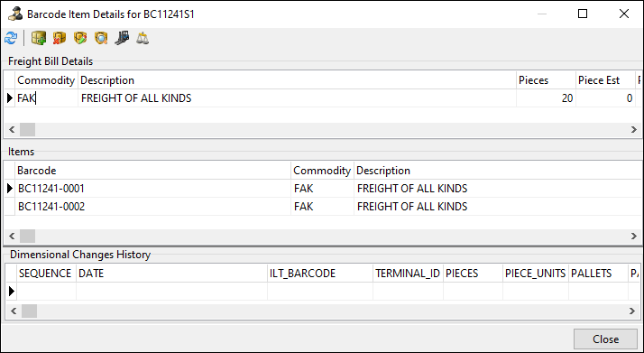 barcode item details