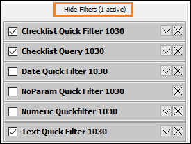 Filter pane with filters hidden