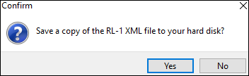 A confirmation message.