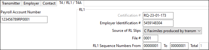 The T4 RL1 T4A tab.