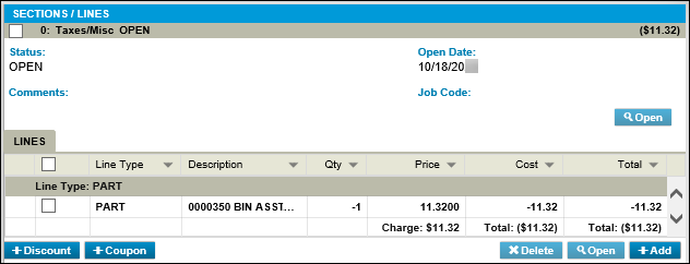 Invoices Credit Lines