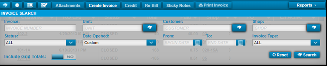 Managing invoices :: Fleet Maintenance