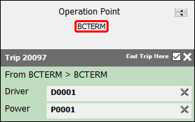 An Operation Point column with BCTERM as the point zone.