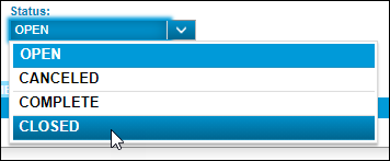 Invoice CloseMenu