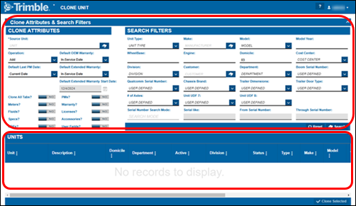 The Clone Units page