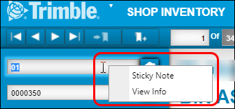 Part Shortcut Menu
