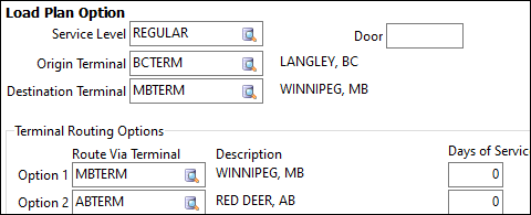 A load plan for BCTERM to MBTERM