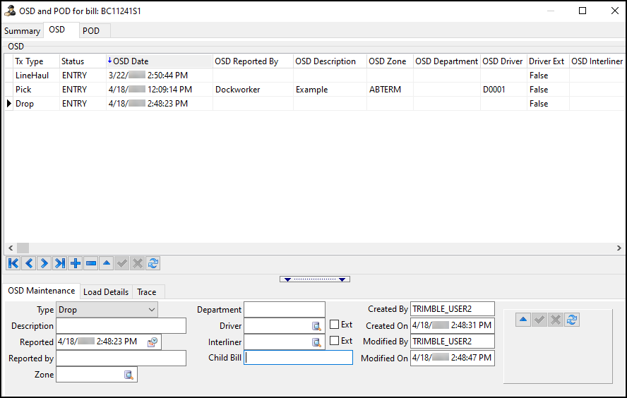 The OSD tab.