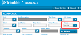 The Road Call page.