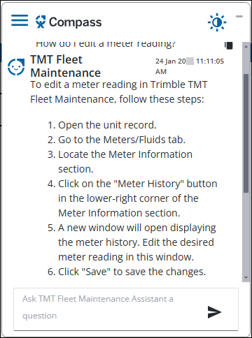 The first half of the response from Compass
