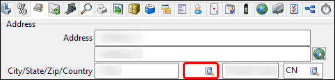 The Address pane with the magnifying glass field highlighted.