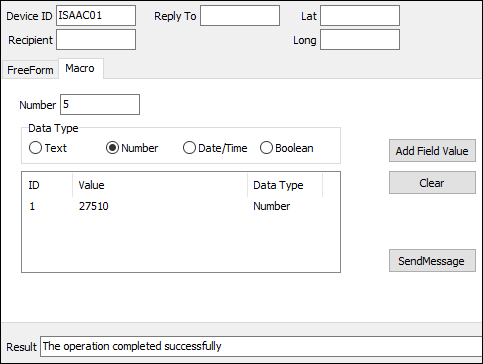 A sample SendMessage macro.