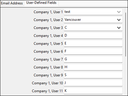 The User-Defined Fields tab.