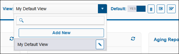 View menu showing the Add New button