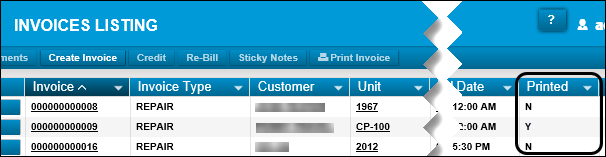 InvoicesListingPage